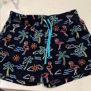 Chubbies Navy Tropical Pattern Men's Fleece Shorts